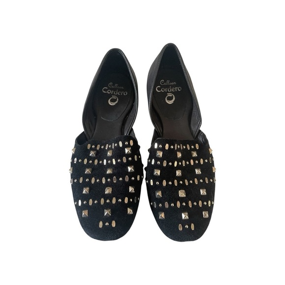 Calleen Cordero Studded Leather Flats - Picture 1 of 7